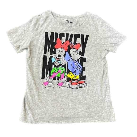 Y2K Mickey and Minnie Mouse Streetwear Graphic Tee XXL - Picture 1 of 3